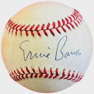 Ernie Banks Autographed Official National League Baseball (JSA)