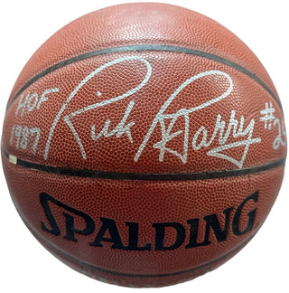 Rick Barry Autographed Spalding Indoor Outdoor Basketball