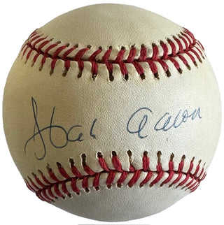 Hank Aaron Autographed Official National League Baseball (JSA)