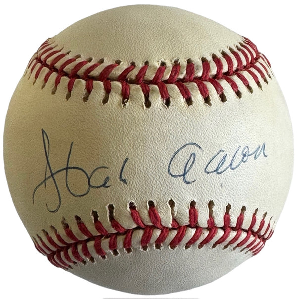 Hank Aaron Autographed Official National League Baseball (JSA)