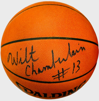 Wilt Chamberlain Autographed Spalding Leather Game Basketball (JSA)