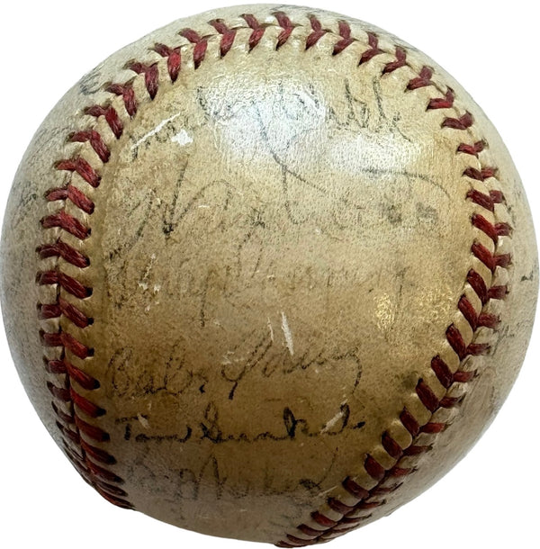 1942 Giants Team Signed Official National League Baseball (Beckett)