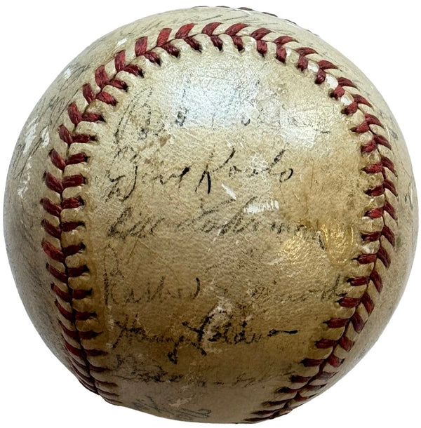 1942 Giants Team Signed Official National League Baseball (Beckett)