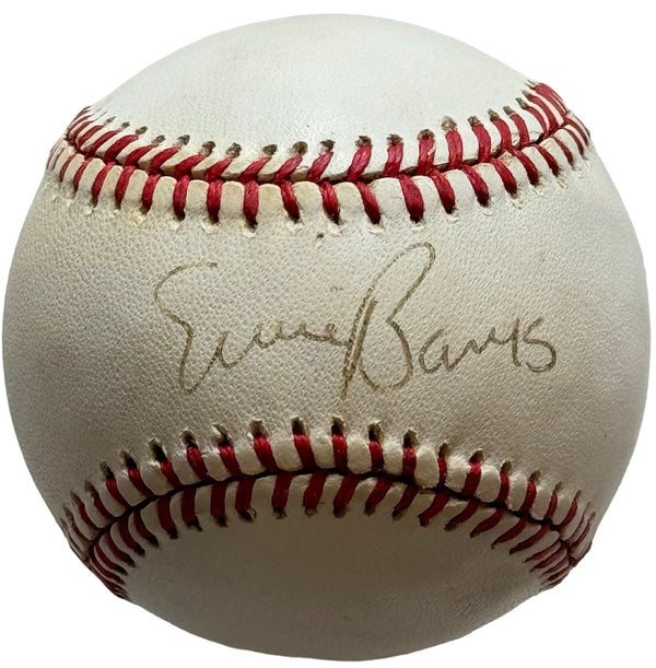 Ernie Banks Autographed Official National League Baseball (JSA)