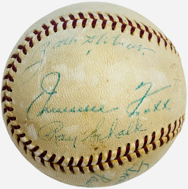 Baseball Hall of Famers Autographed Baseball (JSA)