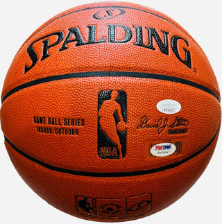 Bill Russell & Larry Bird  Autographed Indoor Outdoor Basketball (PSA/JSA)