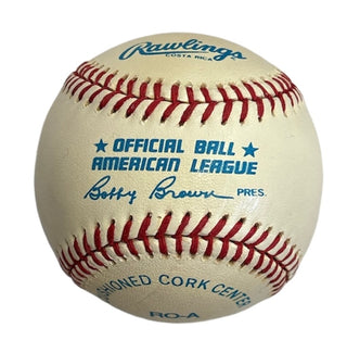 Chas. Gehringer Autographed Official American League Bobby Brown Baseball