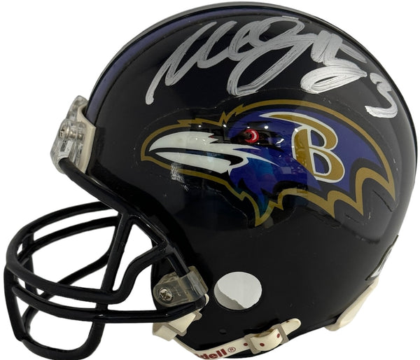 Willis McGahee Autographed Ravens Mini Helmet (PSA)