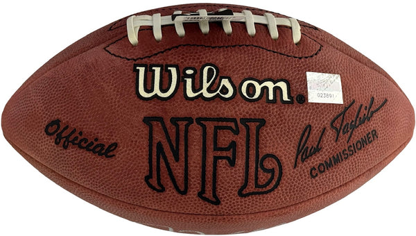 Jim Kelly Autographed Official Wilson NFL Football (Mounted Mem)