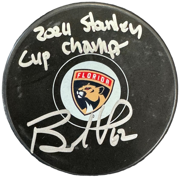 Brandon Montour Autographed Official Panthers Puck (Beckett Witness)