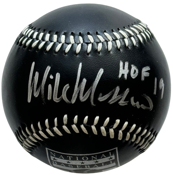 Mike Mussina Autographed Black Hall Of Fame Fotoball (JSA)