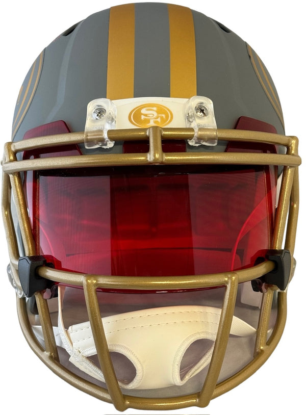 Brock Purdy Autographed San Francisco 49ers Slate Speed Replica Helmet (Fanatics)