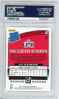 Shai Gilgeous-Alexander 2018-19 Donruss Optic Rated Rookie #162 (PSA 10)