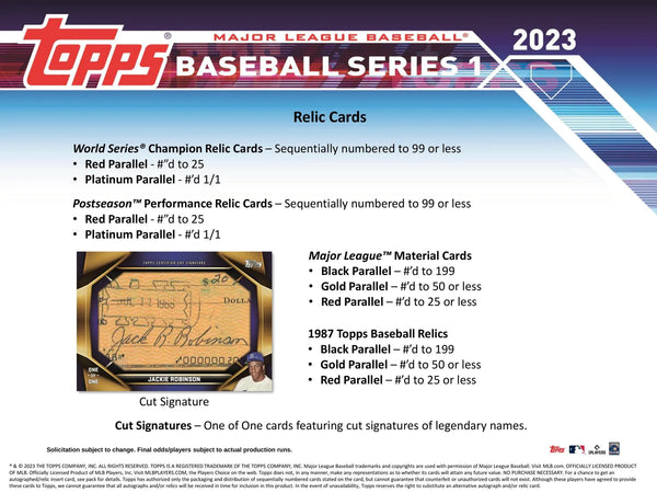 2023 Topps Series 1 Retail Baseball Factory Sealed Box