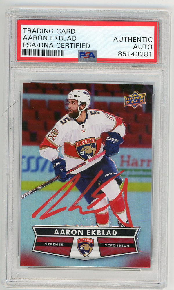 Aaron Ekblad Autographed 2021-22 Upper Deck #5 PSA Authentic Auto