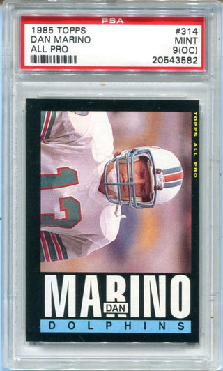 Dan Marino 1985 Topps #314 PSA Mint 9 (OC) Card