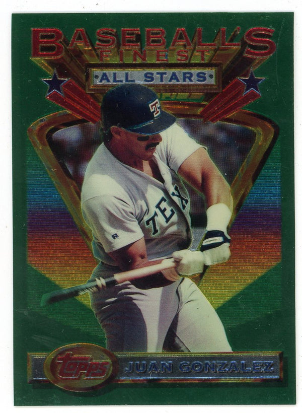 Juan Gonzalez 1993 Topps Baseball Finest All-Star #116