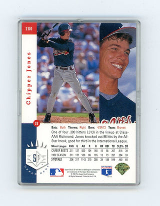 Chipper Jones 1993 Upper Deck Premier Prospects #280 Card