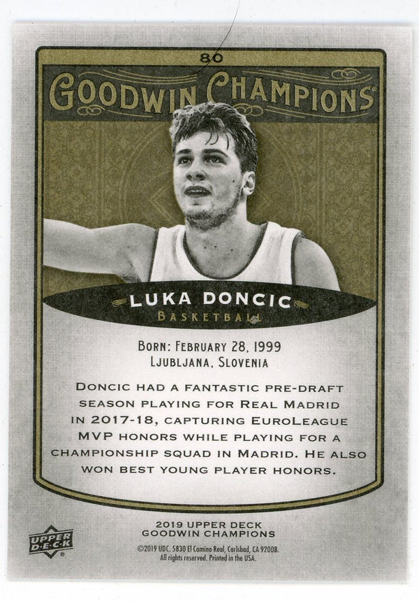 Luka Doncic 2019 Upper Deck Goodwin Champions #80