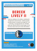 Dereck Lively II 2023-24 Panini Donruss #233