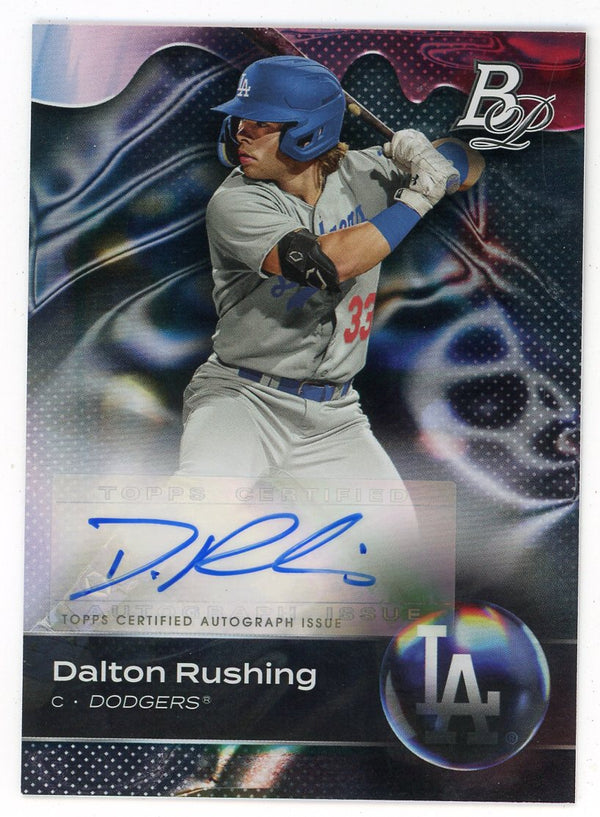 Dalton Rushing 2023 Topps Bowman Platinum Autographed Card #TOP-32