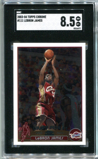 Lebron James  2003-04 Topps Chrome #111 SGC 8.5 Card