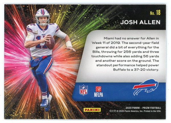 Josh Allen 2020 Panini Prizm Fireworks #18