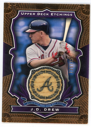 J.D. Drew 2004 Upper Deck Etchings Bat Relic #BE-JD