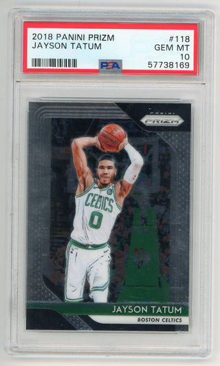 Jayson Tatum 2018-19 Panini Prizm #118 PSA 10