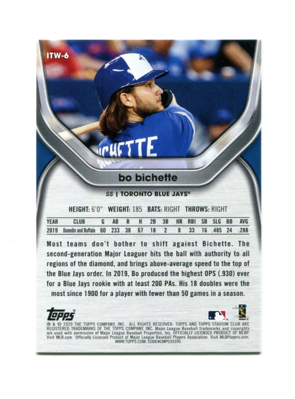 Bo Bichette 2020 Topps In The Wings #ITW-6 Card