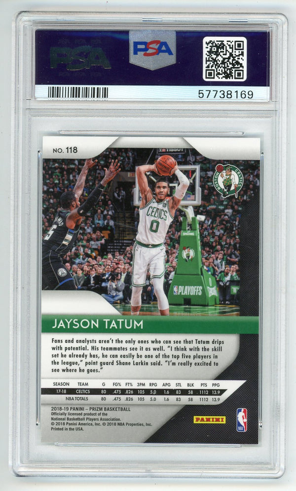 Jayson Tatum 2018-19 Panini Prizm #118 PSA 10