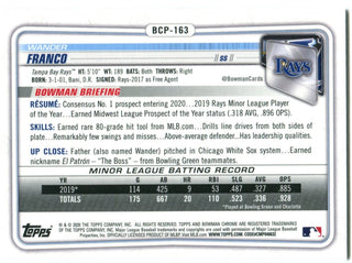 Wander Franco Bowman Chrome 2020 Rookie