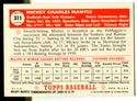 Mickey Mantle 1996 Topps Commemorative Set #311 Reprint Card