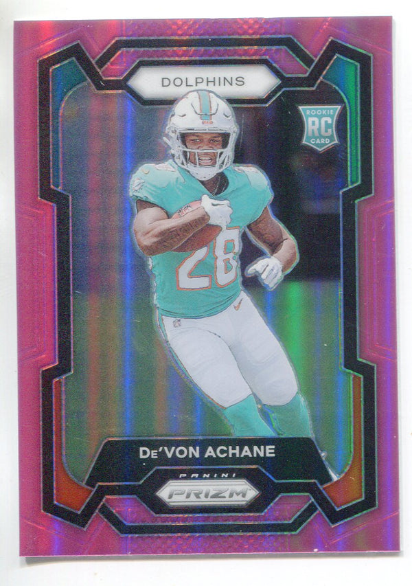 De'Von Achane 2023 Panini Prizm Pink Rookie Card #365