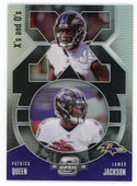 Lamar Jackson & Patrick Queen 2020 Panini Contender's Optic X's and O'x Card #XO5