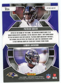 Lamar Jackson & Patrick Queen 2020 Panini Contender's Optic X's and O'x Card #XO5