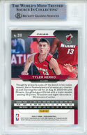 Tyler Herro Autographed 2020-21 Panini Prizm Red White & Blue Prizm Card #218 (BGS)