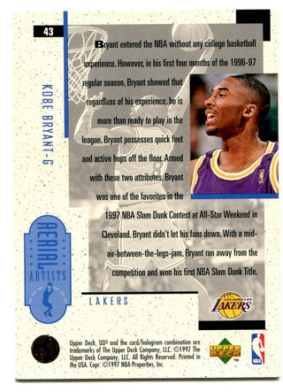 Kobe Bryant Upper Deck Aerial Artists 1997