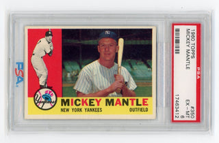 Mickey Mantle 1960 Topps #350 Card (PSA) EX-MT 6