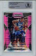 Tyler Herro Autographed 2019-20 Panini Prizm Draft Picks Pink Pulsar Prizm Rookie Card #15 (BGS)