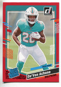 De'Von Achane 2023 Panini Donruss Red Press Proof Rated Rookie Card #365