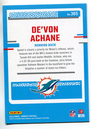 De'Von Achane 2023 Panini Donruss Red Press Proof Rated Rookie Card #365