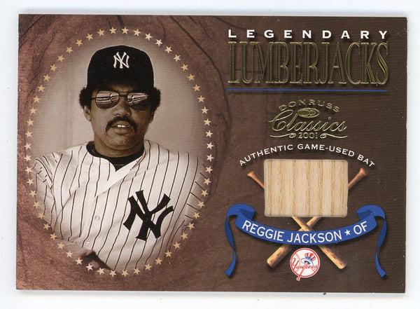 Reggie Jackson 2001 Donruss Legendary Lumberjacks Bat Relic #LL-14