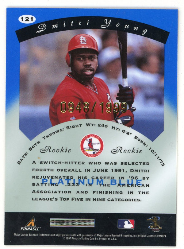 Dmitri Young 1997 Pinnacle Platinum Blue #121