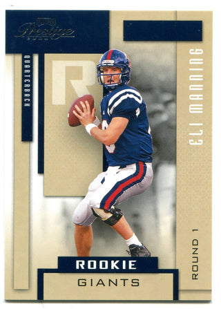 Eli Manning 2004 Playoff Prestige Rookie Card