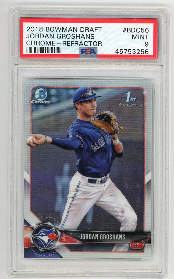 Jordan Groshans 2018 Topps Bowman Chrome Refractor #BDC56 Mint 9