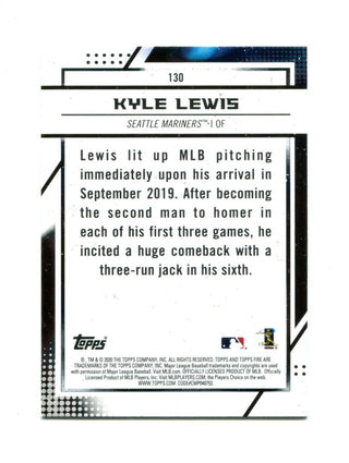 Kyle Lewis 2020 Topps Yellow FIR #130 Card