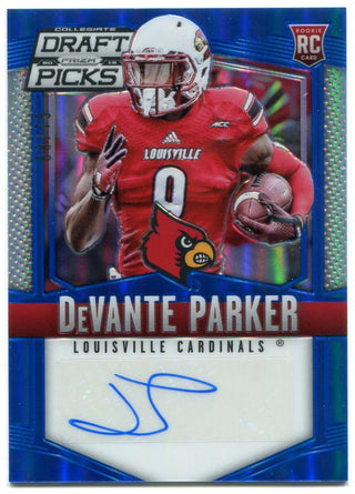 DeVante Parker Panini Prizm Draft Picks Blue 68/75 Auto 2015