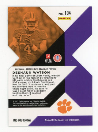 Deshaun Watson 2017 Panini Elite Orange #104 Card