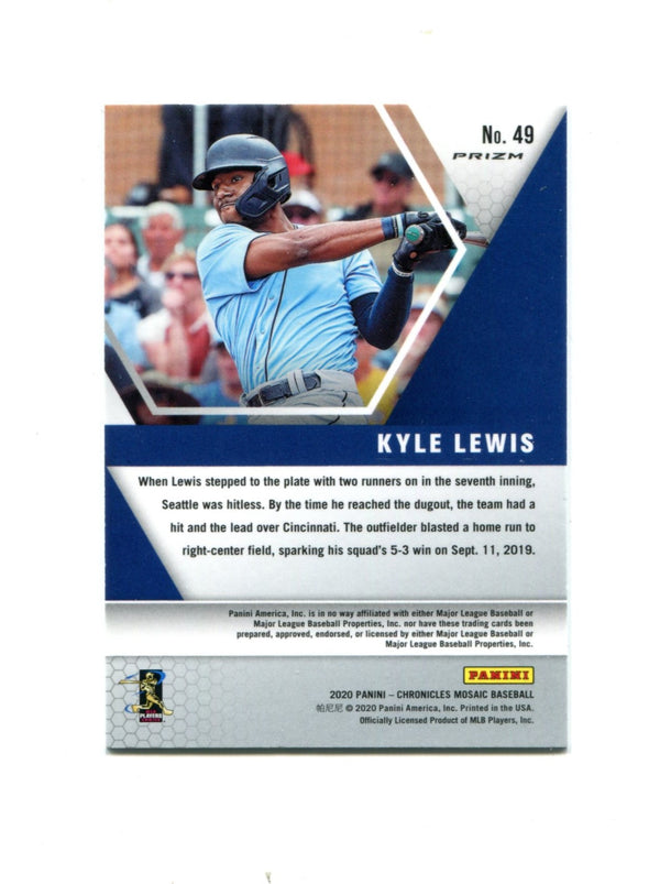 Kyle Lewis 2020 Panini Silver Mosaic Prizm #49 Card